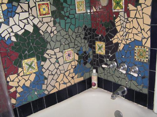The hand-painted tiles were done by Bonnie herself.