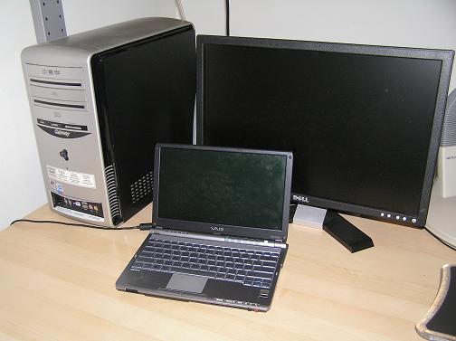 Here's the old computer for comparison.
