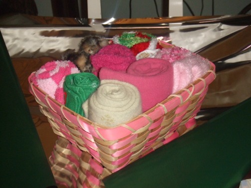 A pink basket too!