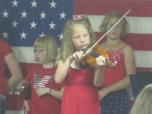 She played 'The Battle Hymn of the Republic'