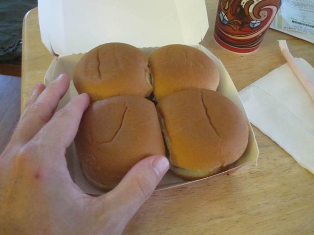 Cute little burgers.