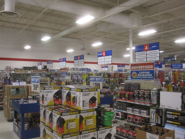 I had to take this picture quickly... The place was full of actual people getting actual hardware supplies.