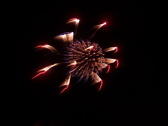 This is just a regular firework.  And its kind of smeary in my picture.
