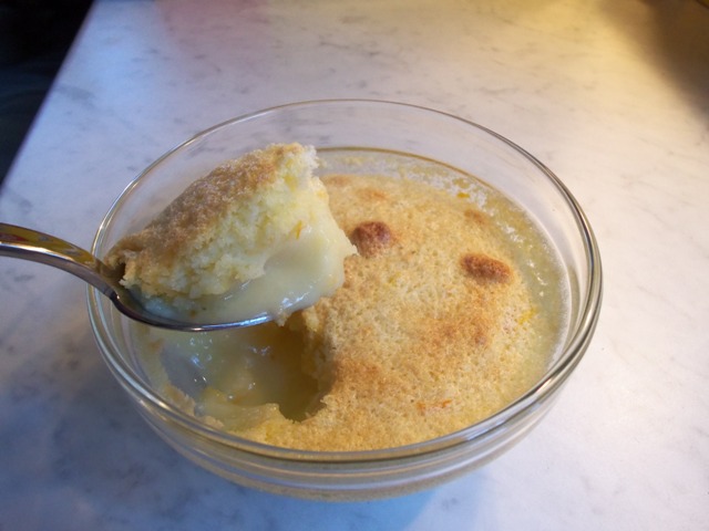 The pudding part set up thicker than the original lemon recipe.