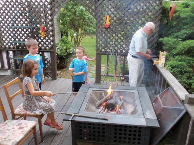 The raised platform made the fire more accessible.