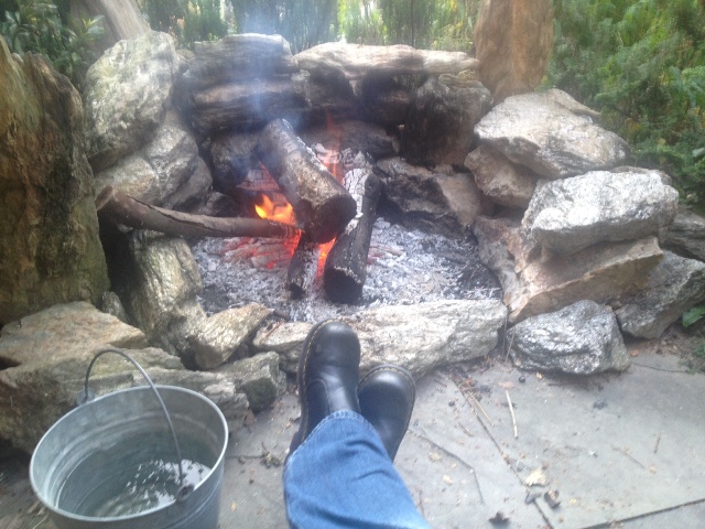 It was a little warm for sitting by a fire, but I still liked it.