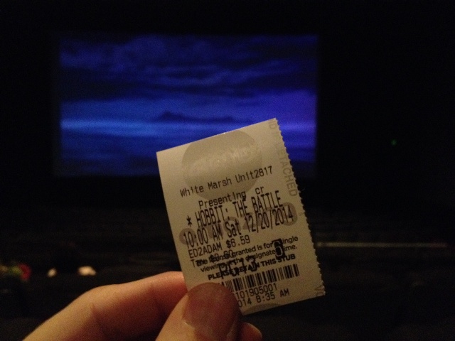 Before the movie started.