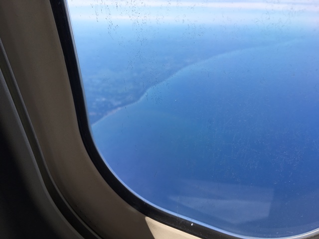 We flew over more than one Great Lake.