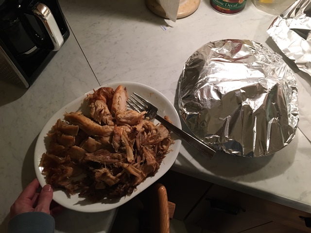 The foil-covered plate is turkey too.  I should have uncovered it.  It would have been a better picture.