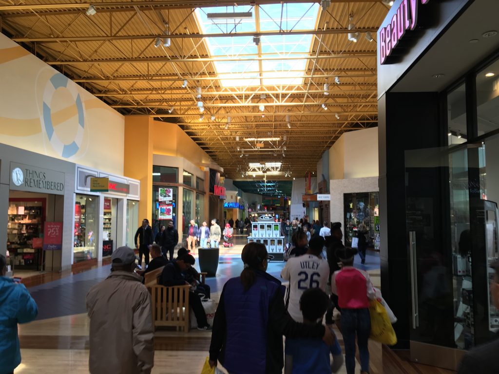 Walking the mall was so fun!  So big!  So many people!