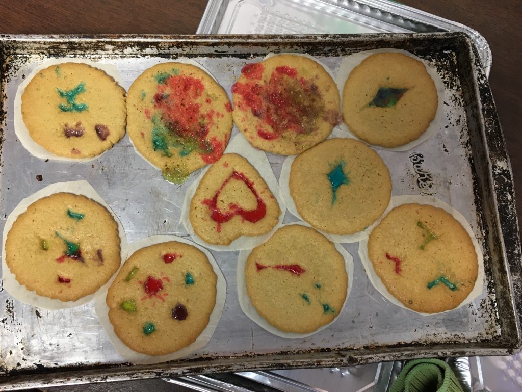 The cookies puffed up a lot and obscured some of the designs.