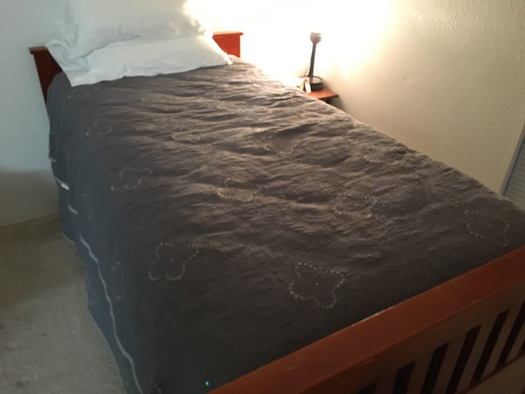 The bed looks so empty...